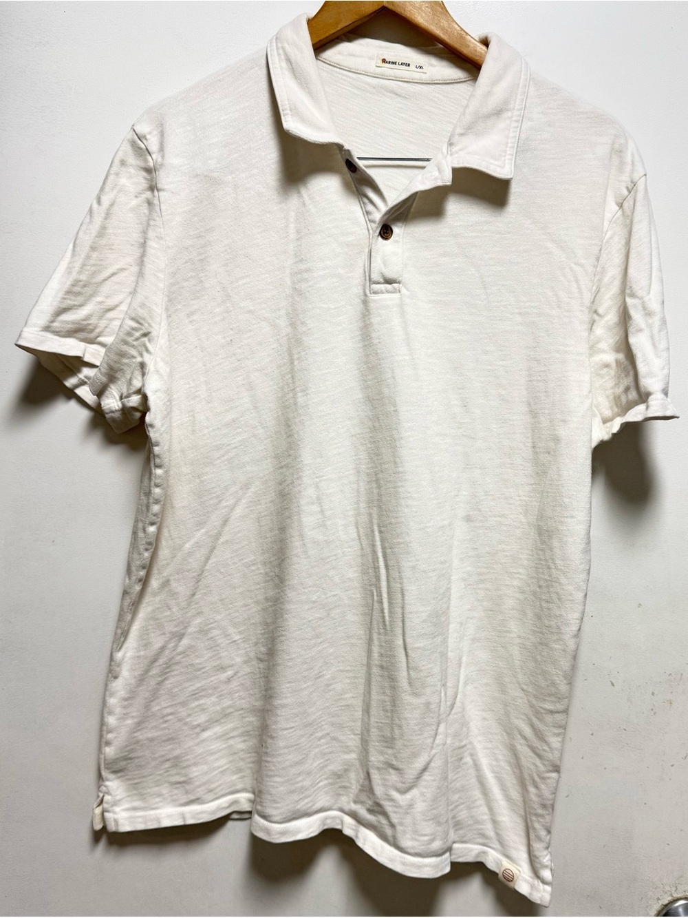 Marine Layer Off-White Men's Polo Shirt